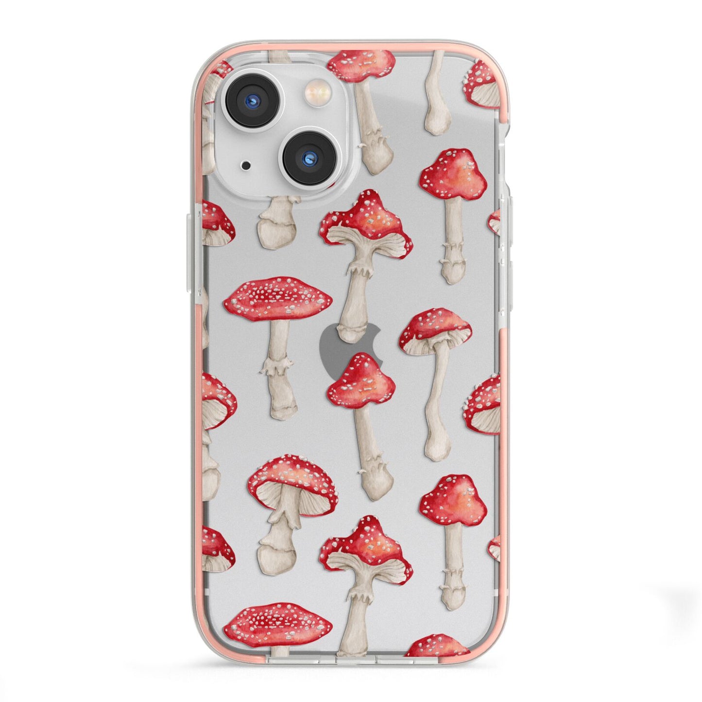 Wild Mushrooms iPhone 13 Mini TPU Impact Case with Pink Edges