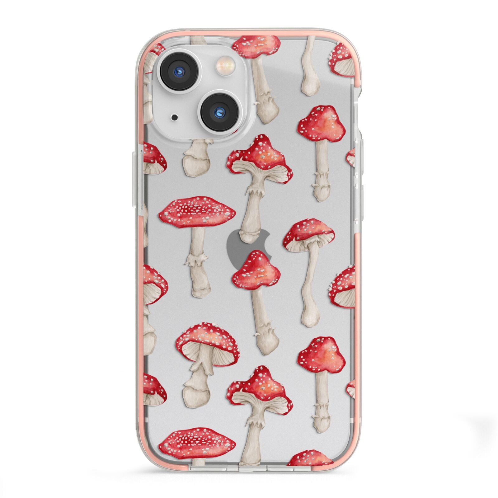 Wild Mushrooms iPhone 13 Mini TPU Impact Case with Pink Edges