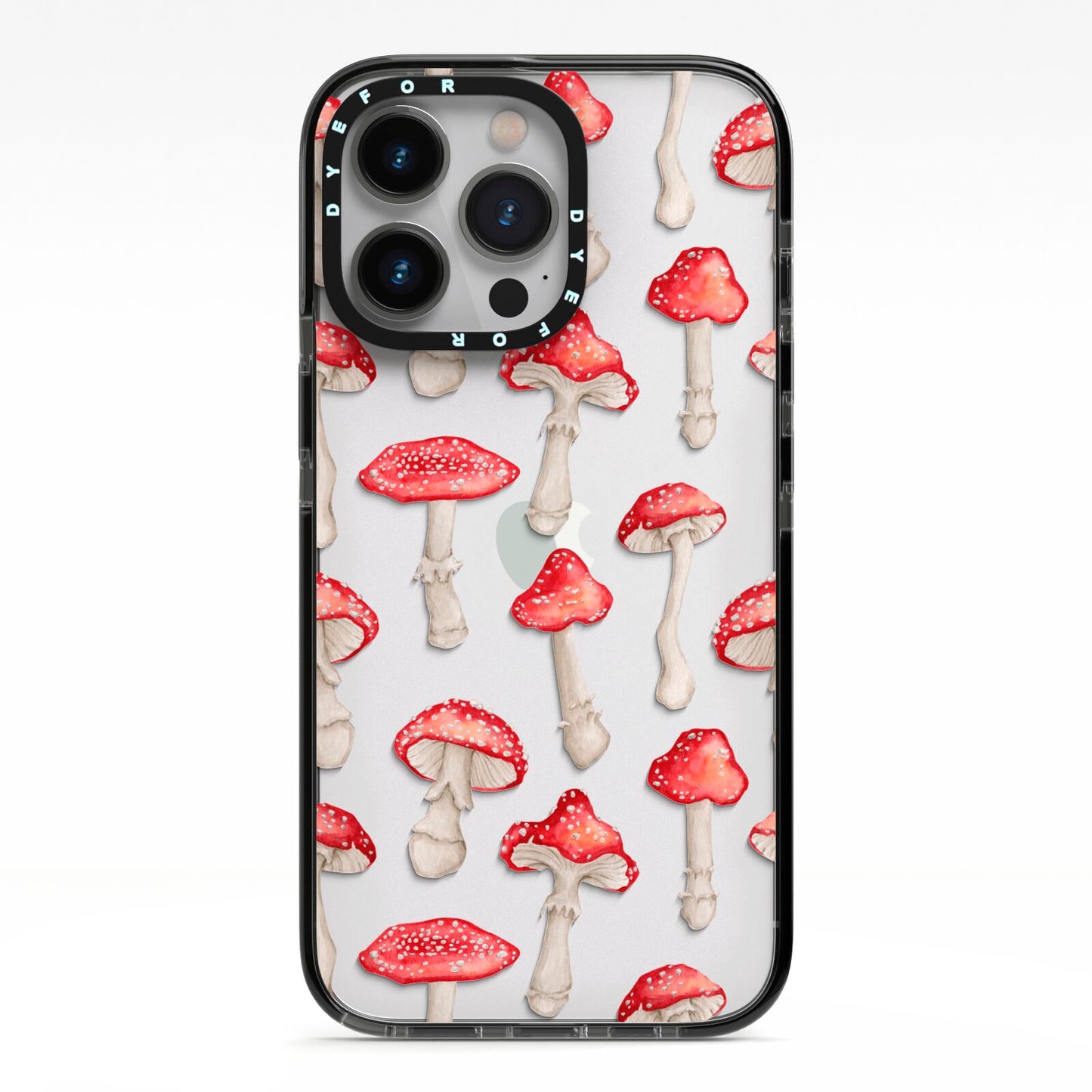 Wild Mushrooms iPhone 13 Pro Black Impact Case on Silver phone