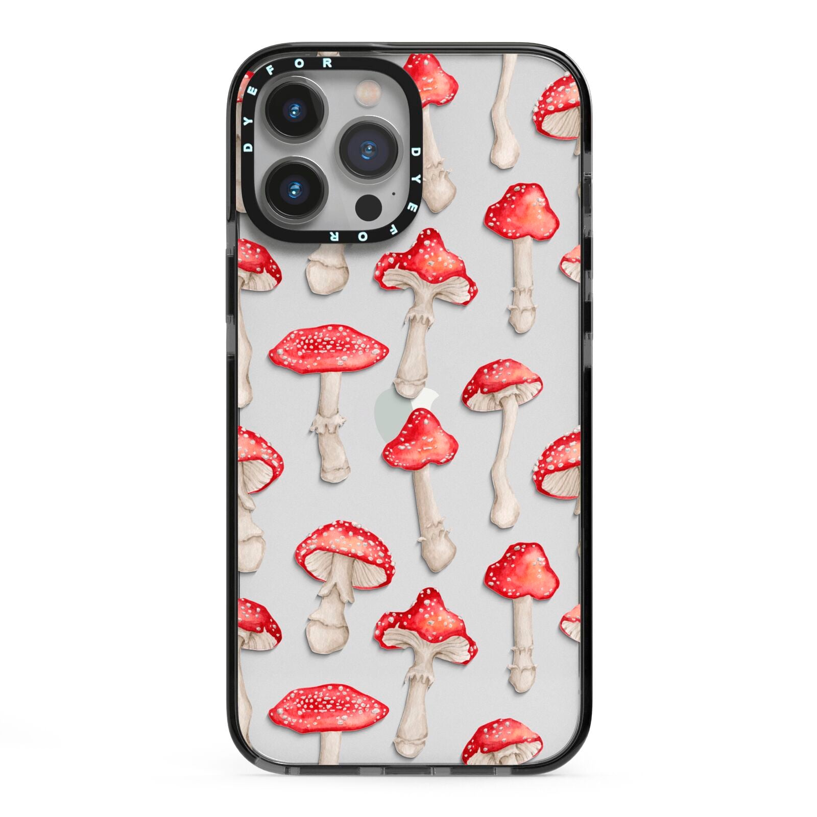 Wild Mushrooms iPhone 13 Pro Max Black Impact Case on Silver phone