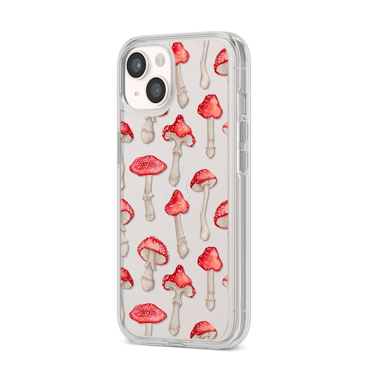 Wild Mushrooms iPhone 14 Clear Tough Case Starlight Angled Image