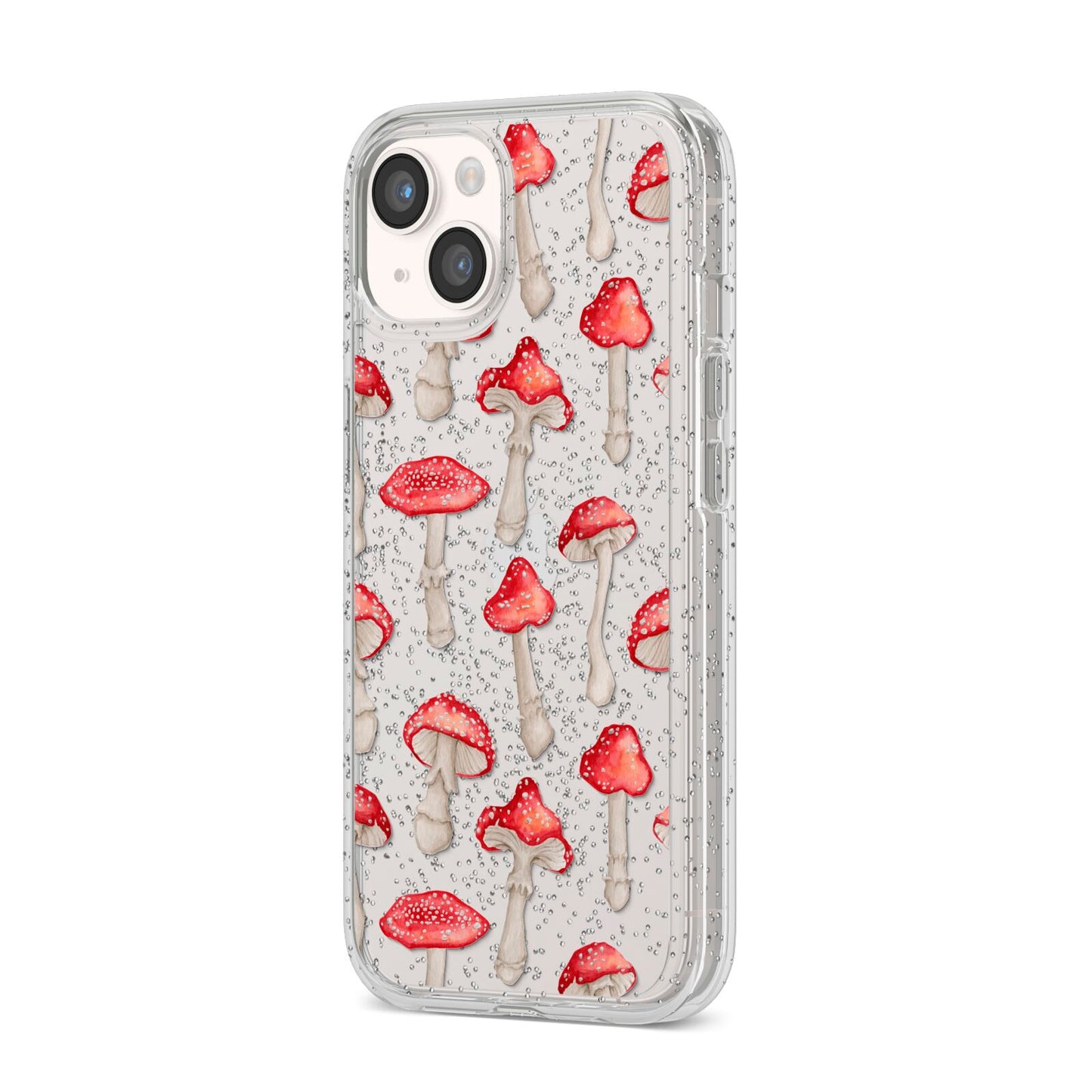 Wild Mushrooms iPhone 14 Glitter Tough Case Starlight Angled Image