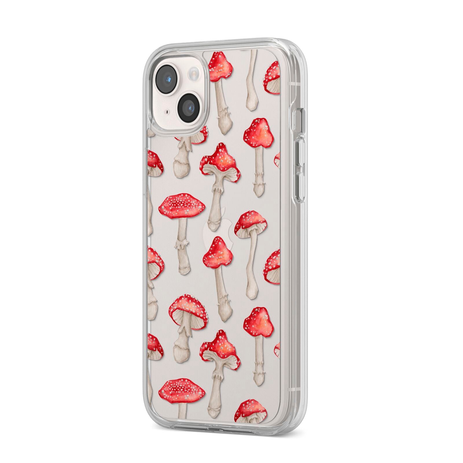 Wild Mushrooms iPhone 14 Plus Clear Tough Case Starlight Angled Image