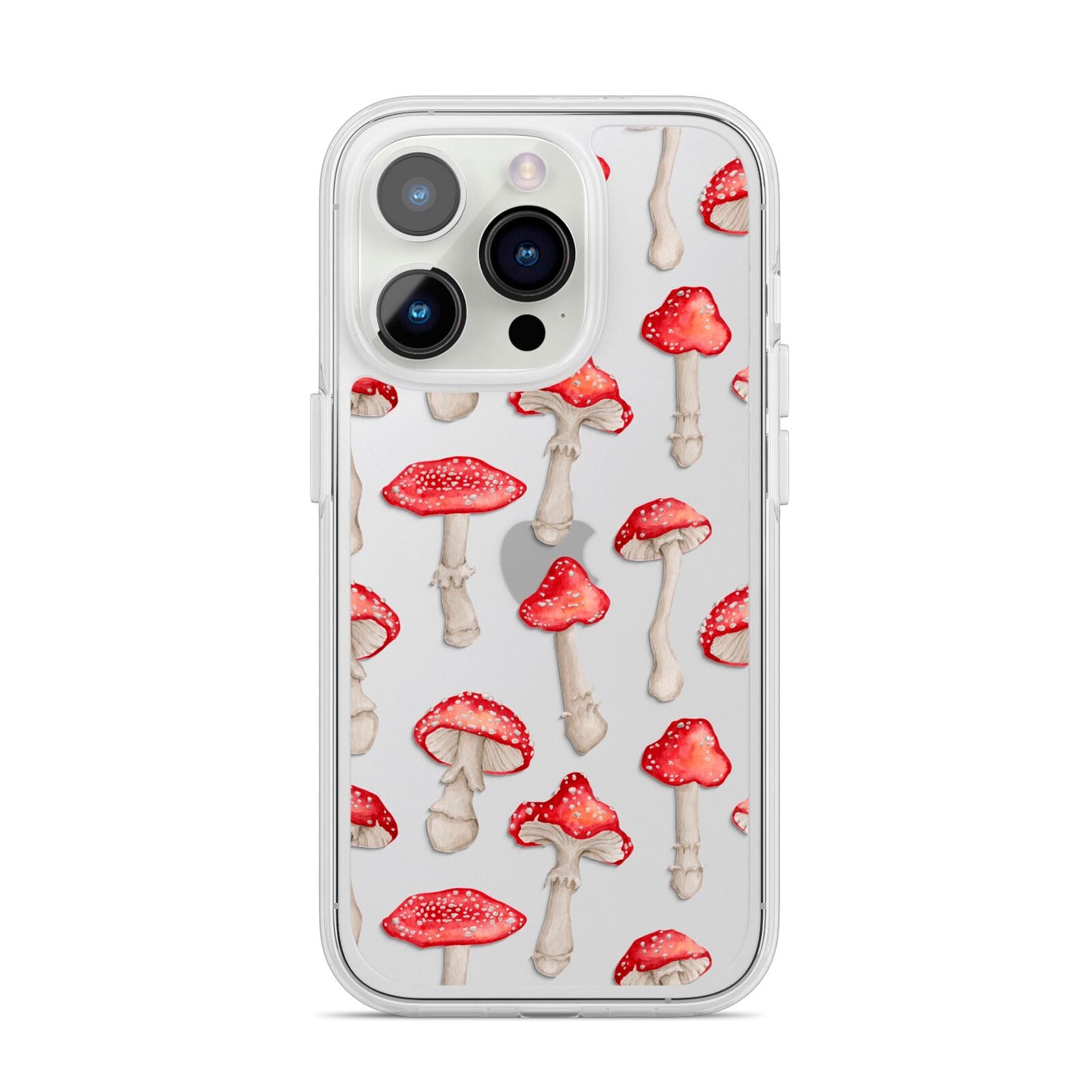 Wild Mushrooms iPhone 14 Pro Clear Tough Case Silver