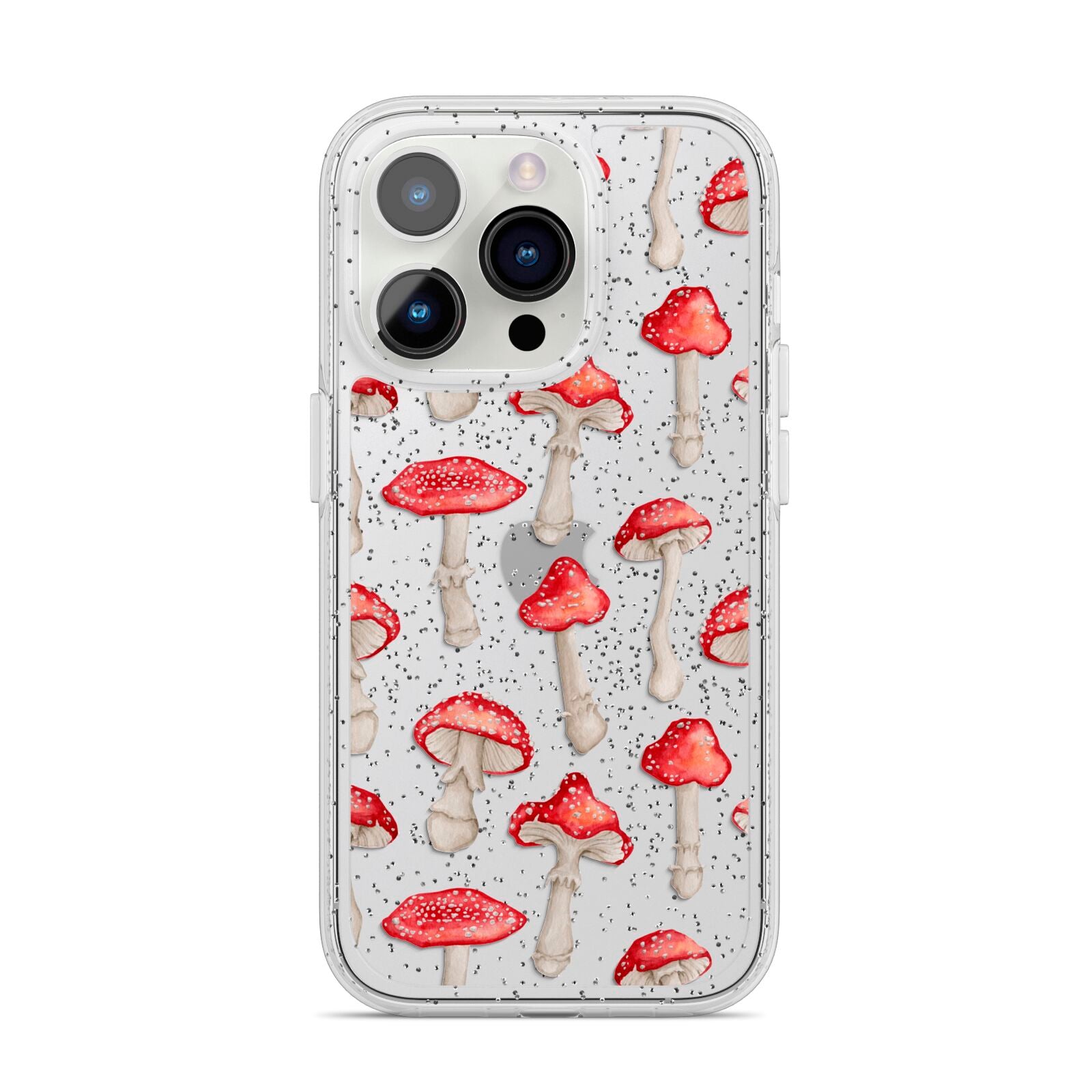 Wild Mushrooms iPhone 14 Pro Glitter Tough Case Silver