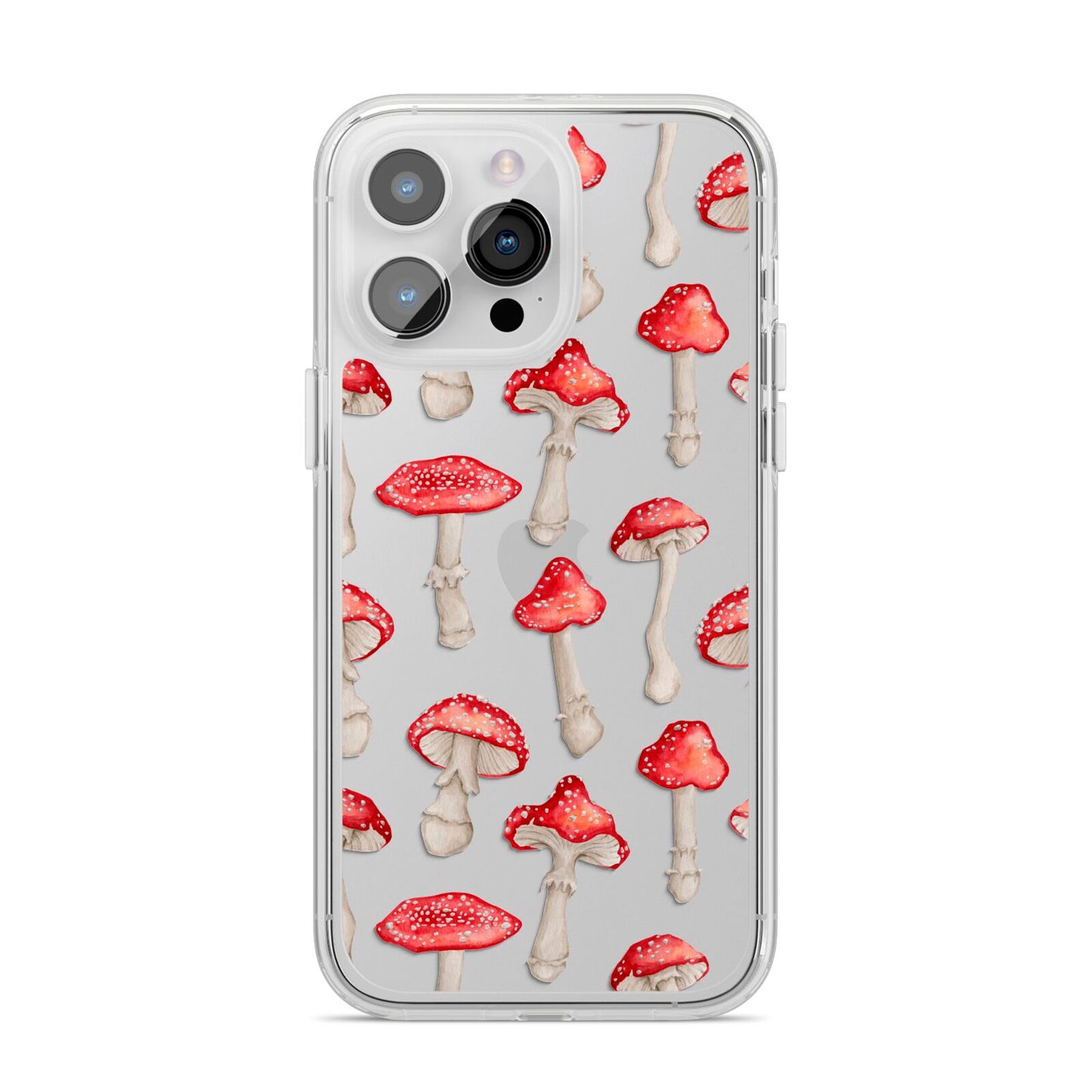 Wild Mushrooms iPhone 14 Pro Max Clear Tough Case Silver