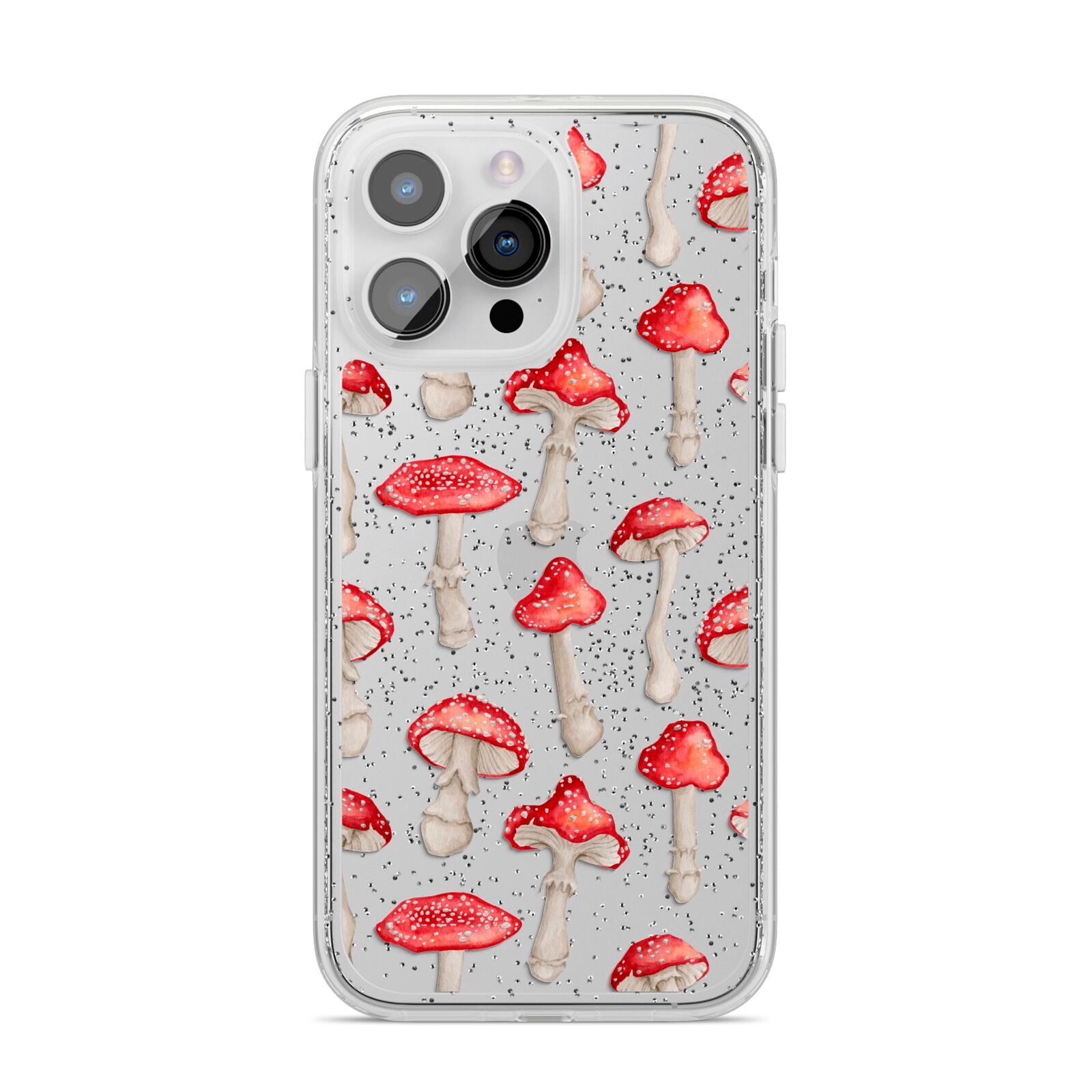 Wild Mushrooms iPhone 14 Pro Max Glitter Tough Case Silver