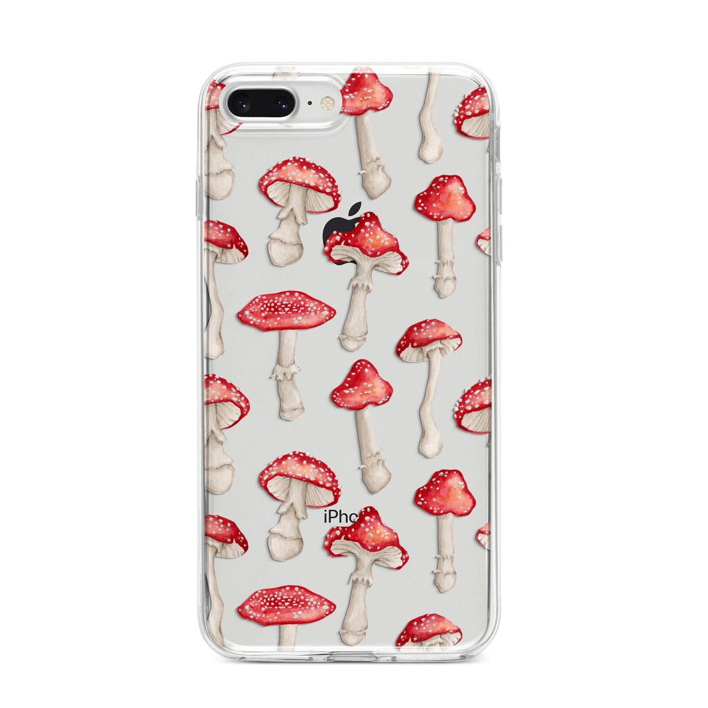 Wild Mushrooms iPhone 8 Plus Bumper Case on Silver iPhone