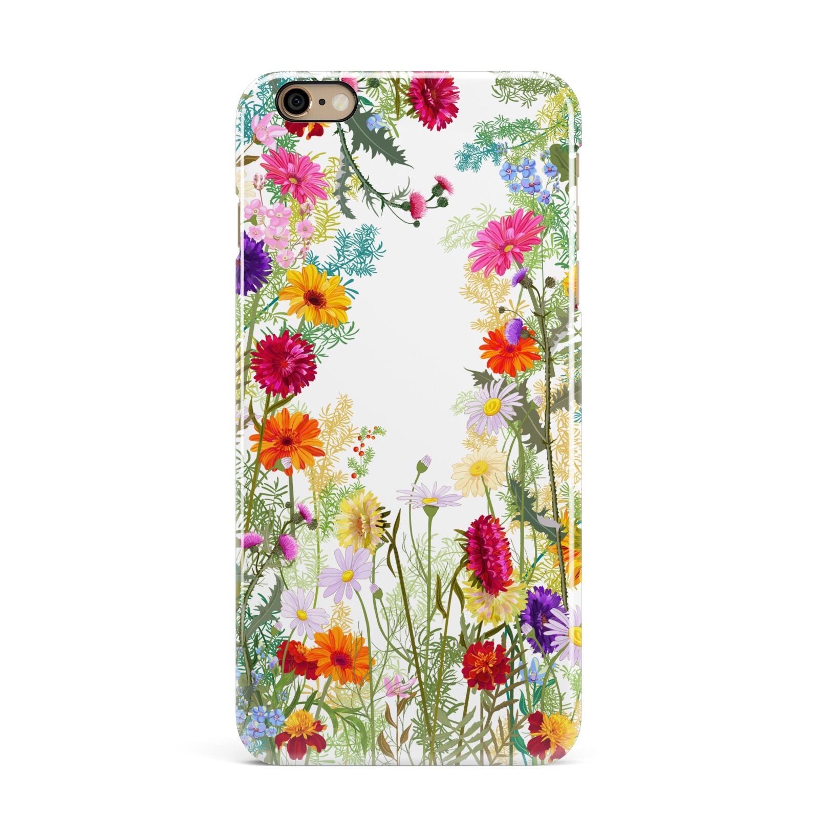 Wildflower iPhone 6 Plus 3D Snap Case on Gold Phone