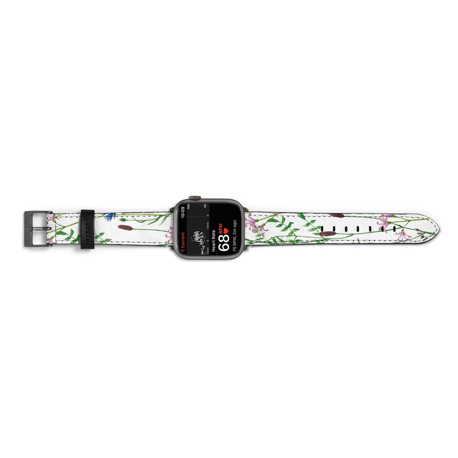 Wildflowers Apple Watch Strap Size 38mm Landscape Image Space Grey Hardware