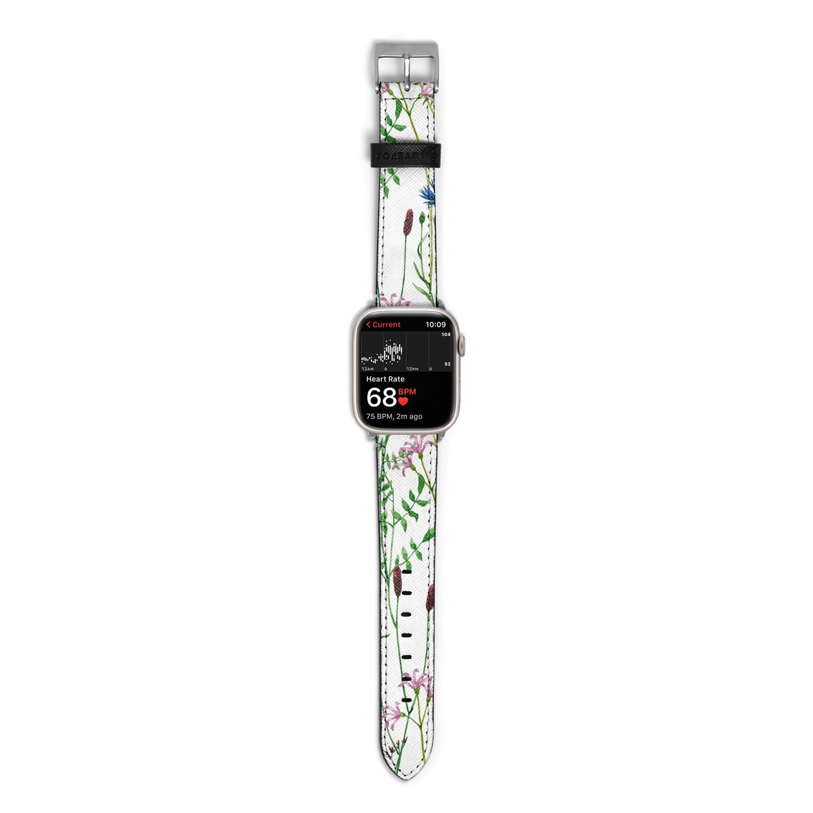 Wildflowers Apple Watch Strap Size 38mm with Silver Hardware