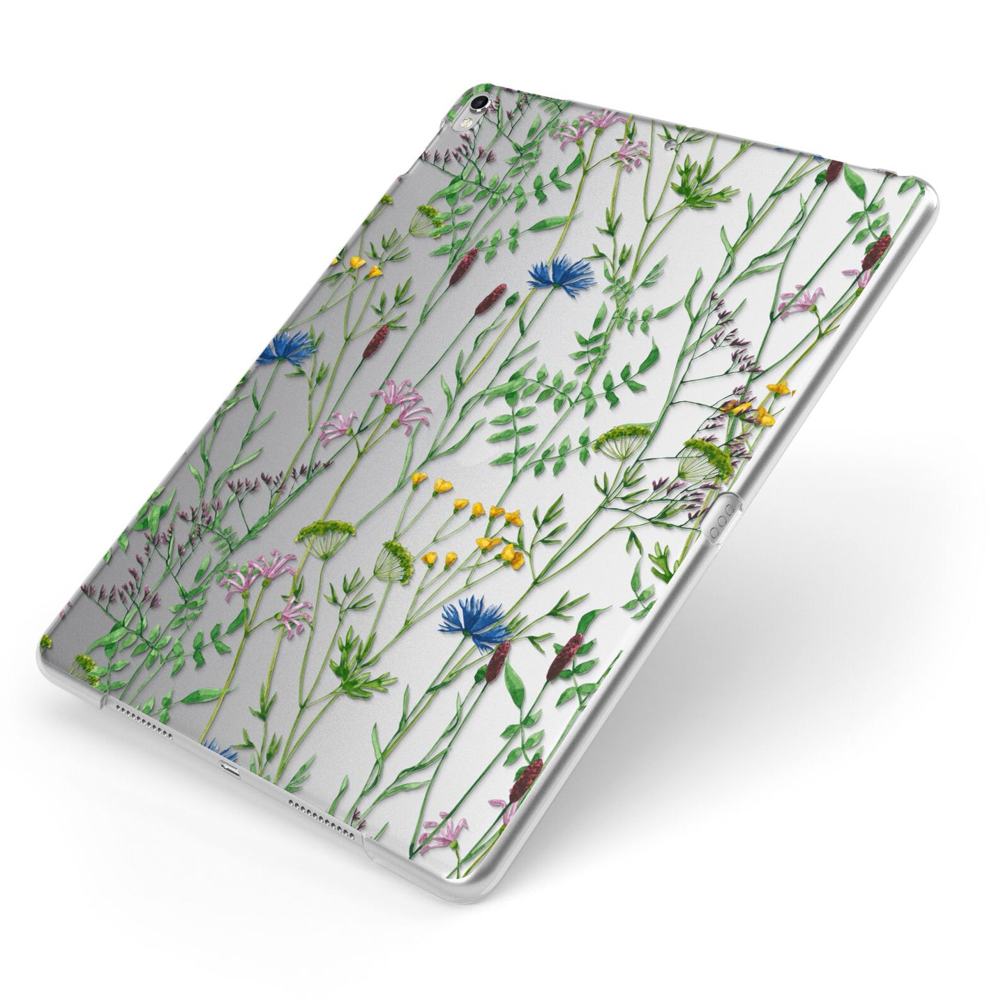 Wildflowers Apple iPad Case on Silver iPad Side View