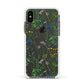 Wildflowers Apple iPhone Xs Impact Case White Edge on Black Phone