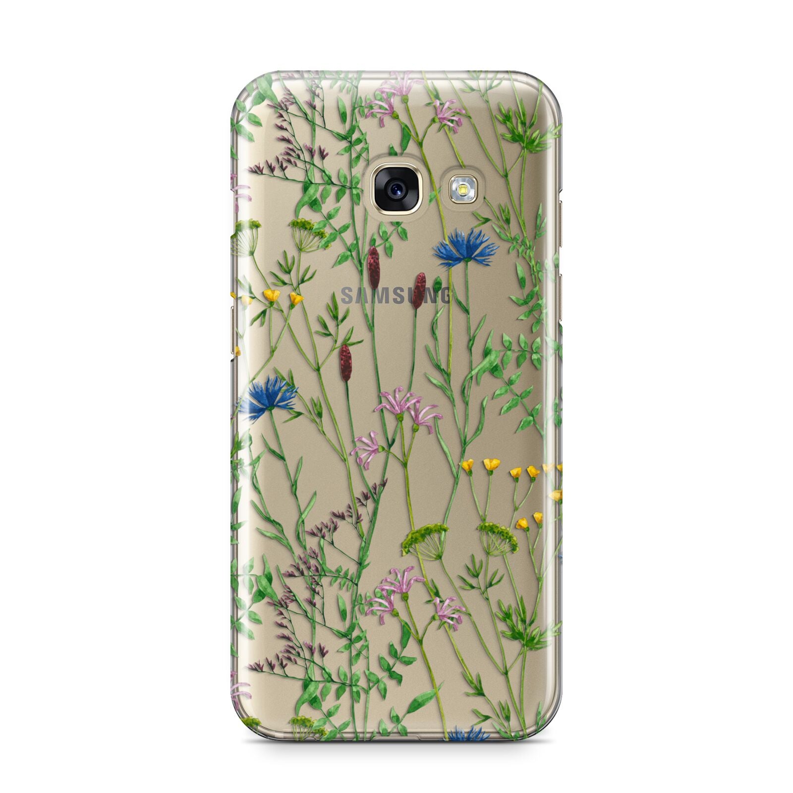 Wildflowers Samsung Galaxy A3 2017 Case on gold phone