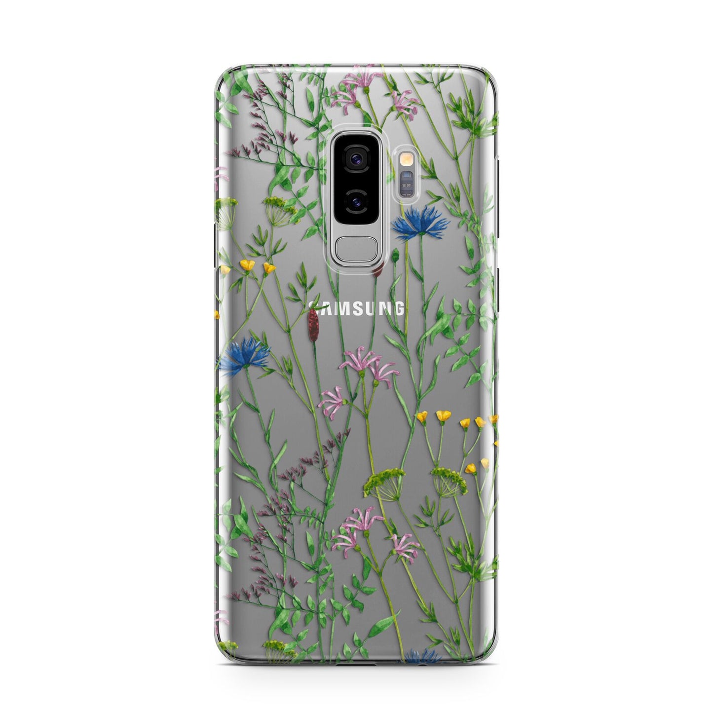 Wildflowers Samsung Galaxy S9 Plus Case on Silver phone