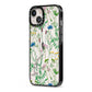 Wildflowers iPhone 13 Black Impact Case Side Angle on Silver phone