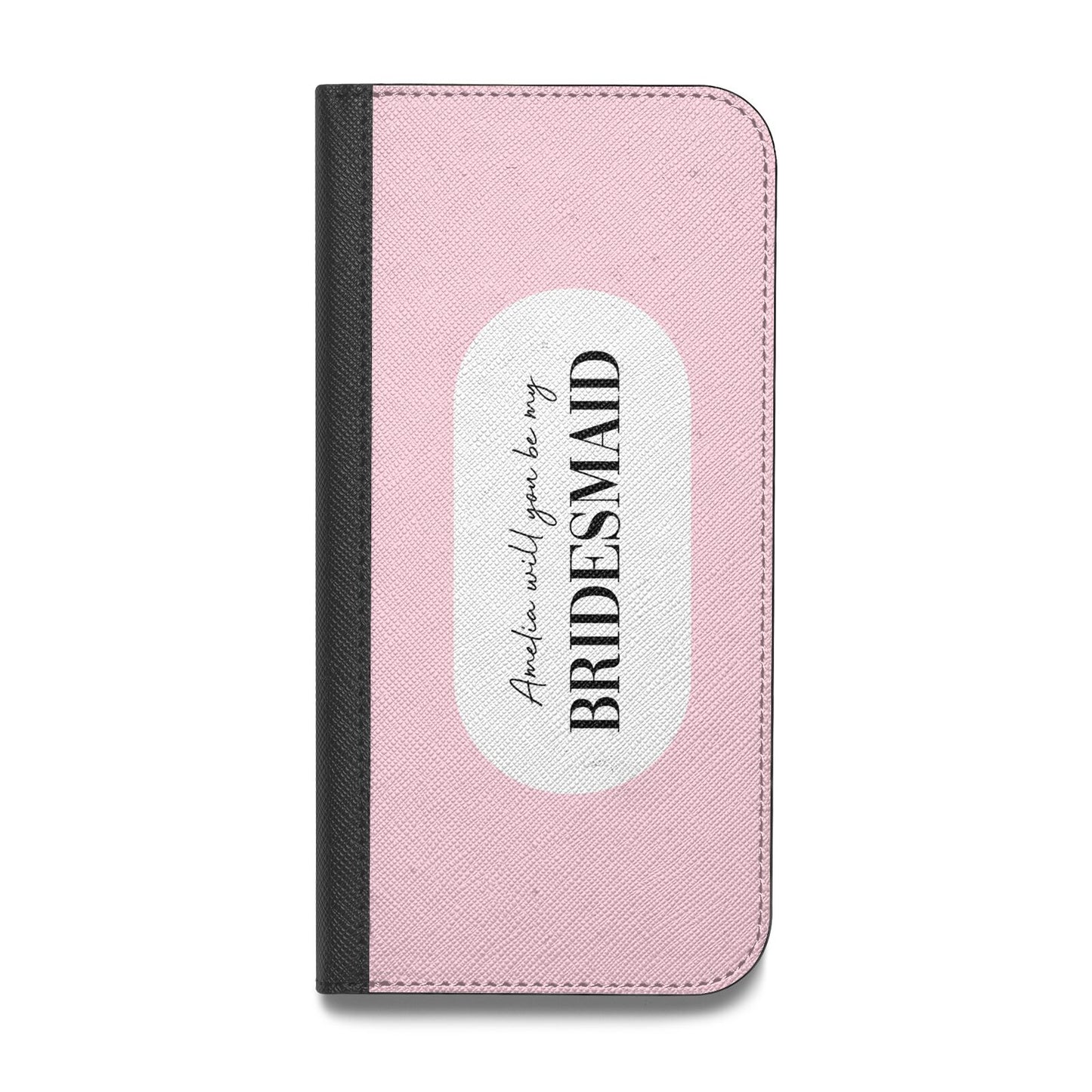 Will You Be My Bridesmaid Vegan Leather Flip Samsung Case