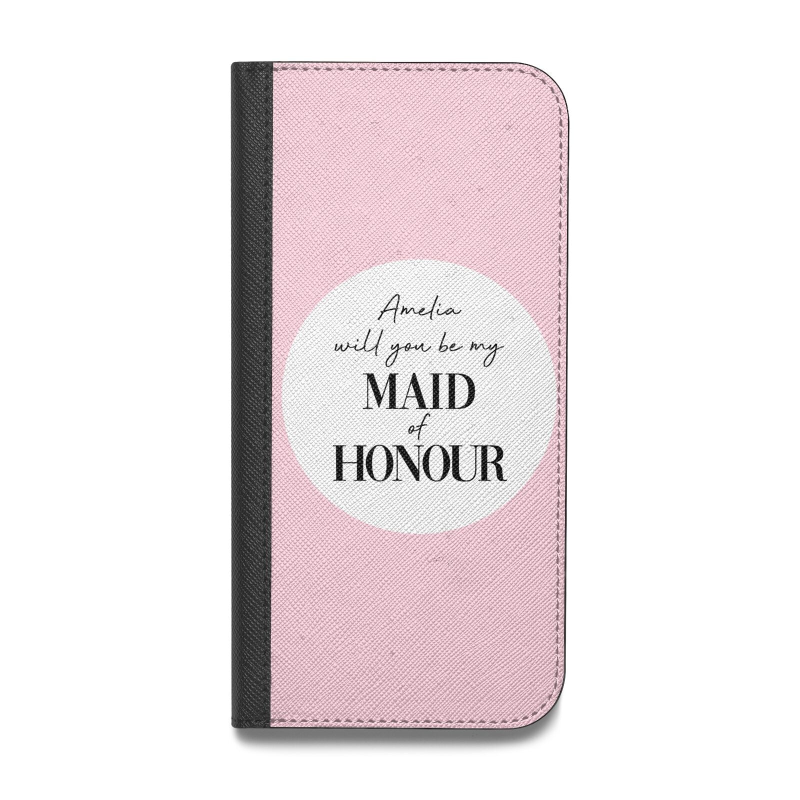 Will You Be My Maid Of Honour Vegan Leather Flip iPhone Case