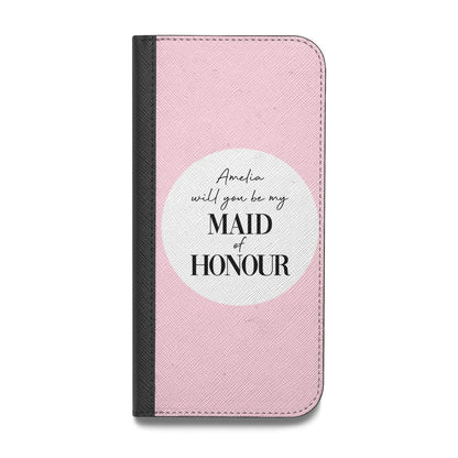 Will You Be My Maid Of Honour Vegan Leather Flip iPhone Case