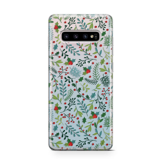 Winter Floral Protective Samsung Galaxy Case