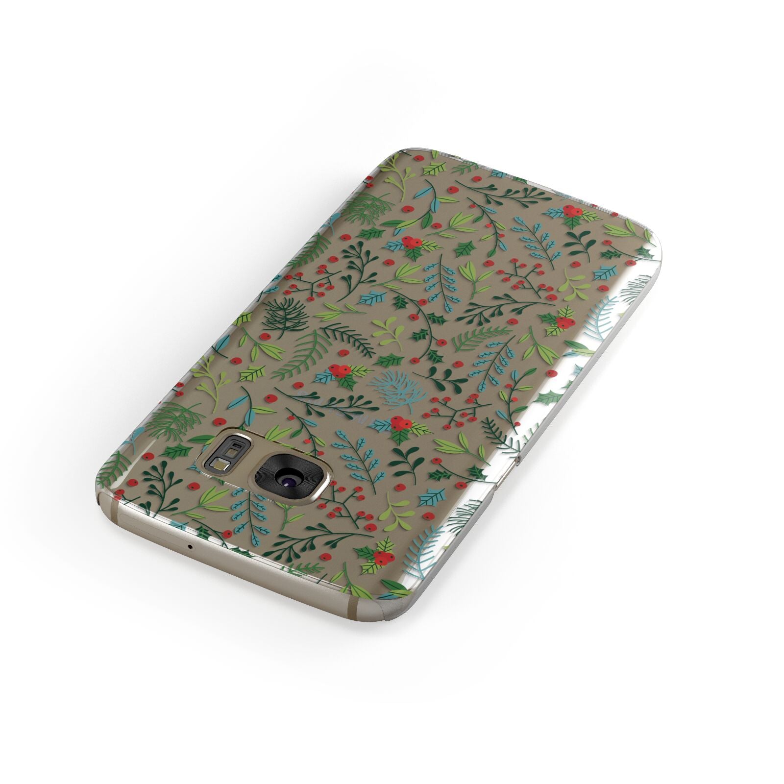 Winter Floral Samsung Galaxy Case Front Close Up