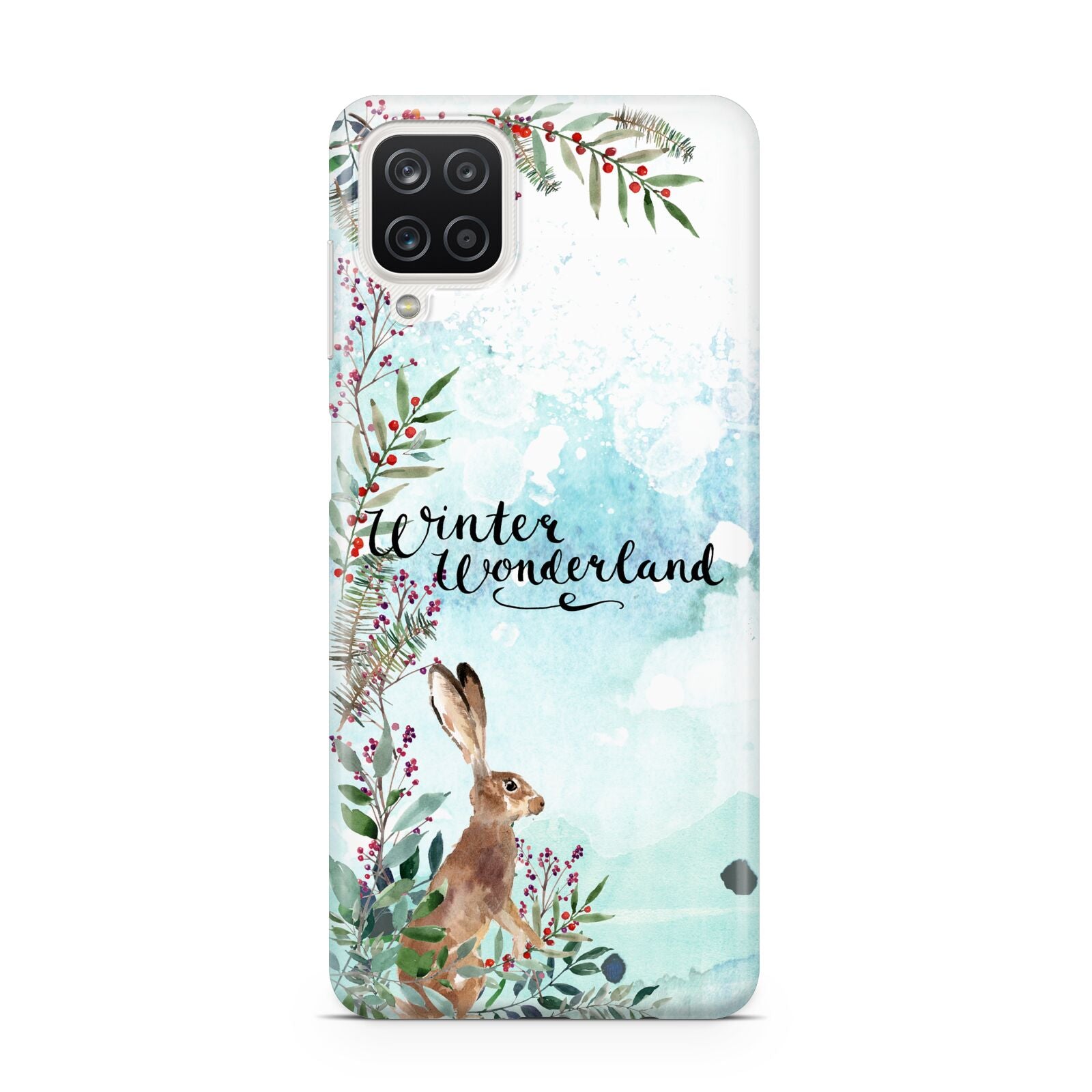 Winter Wonderland Hare Samsung A12 Case