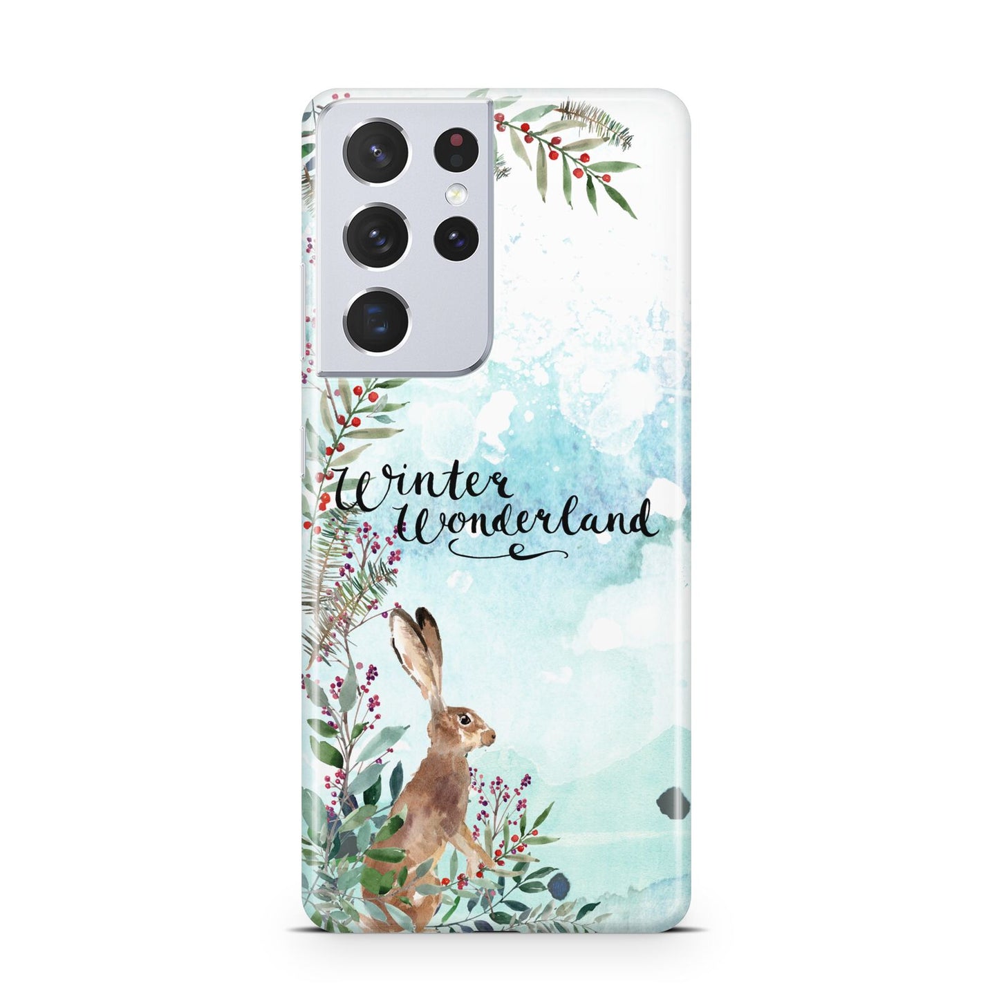 Winter Wonderland Hare Samsung S21 Ultra Case