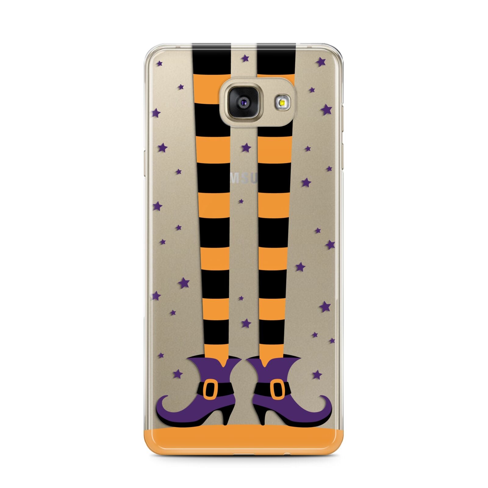 Witch Legs Samsung Galaxy A7 2016 Case on gold phone