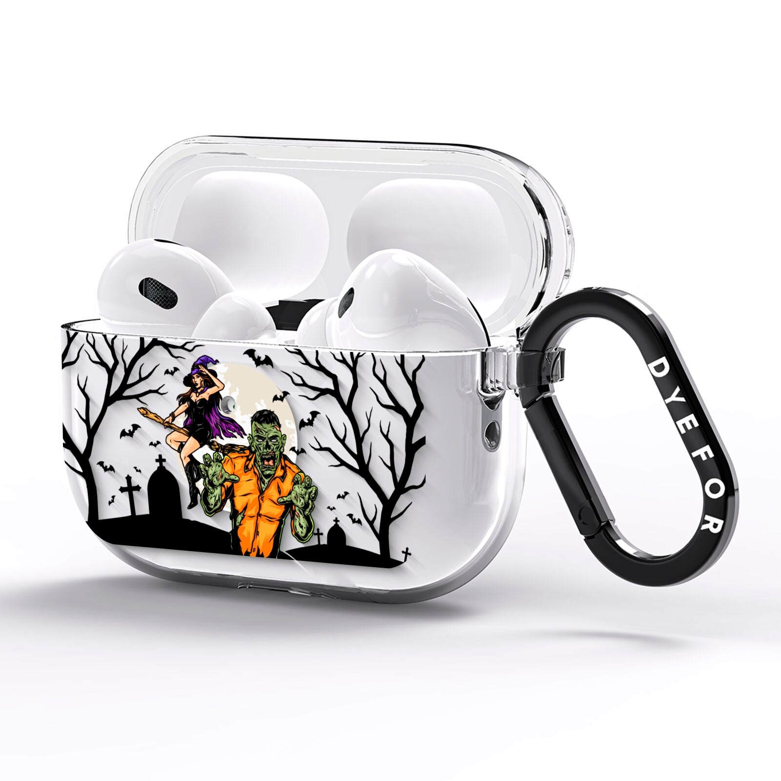 Witch Meets Zombie AirPods Pro Clear Case Side Image