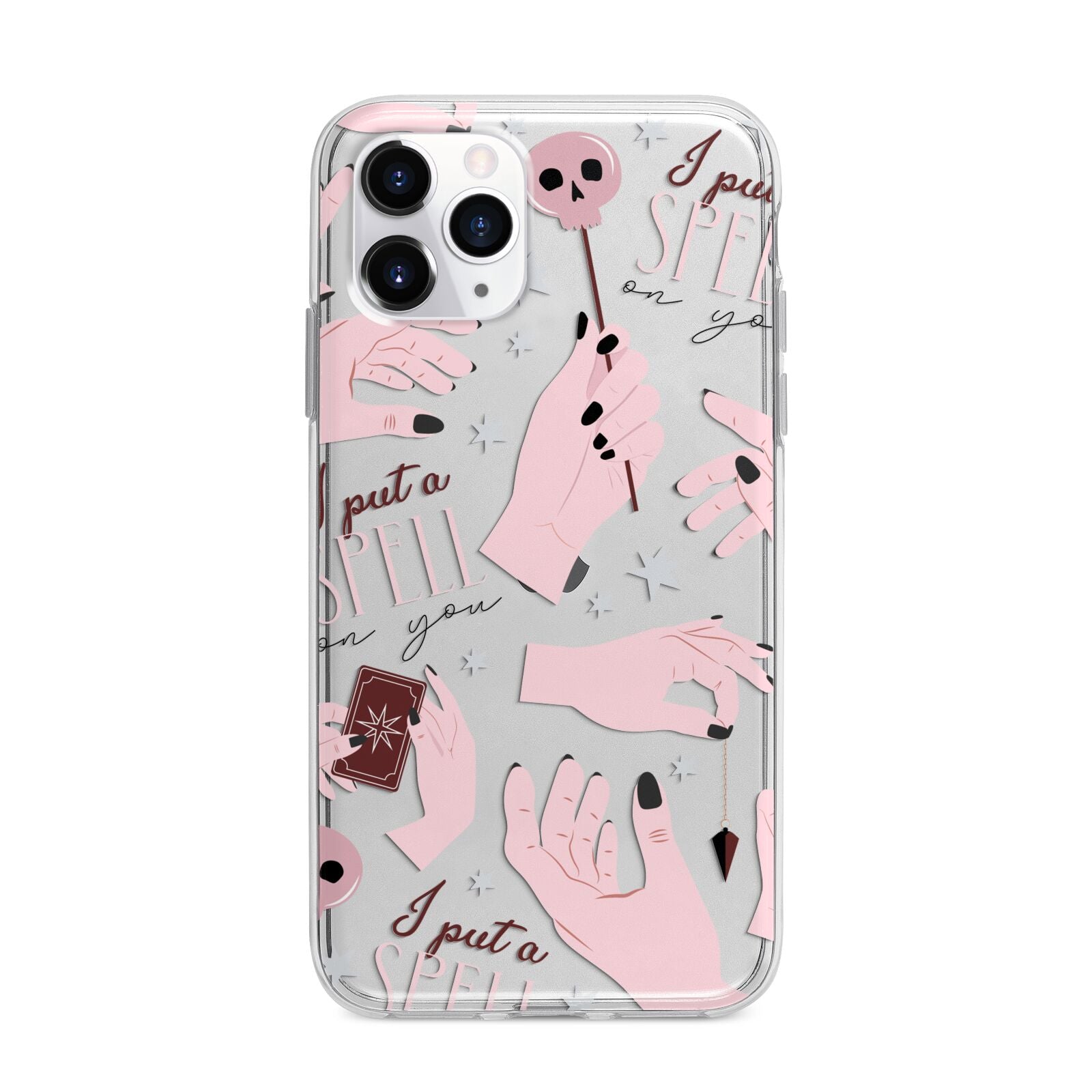 Witches Hands and Tarot Cards Apple iPhone 11 Pro Max in Silver with Bumper Case