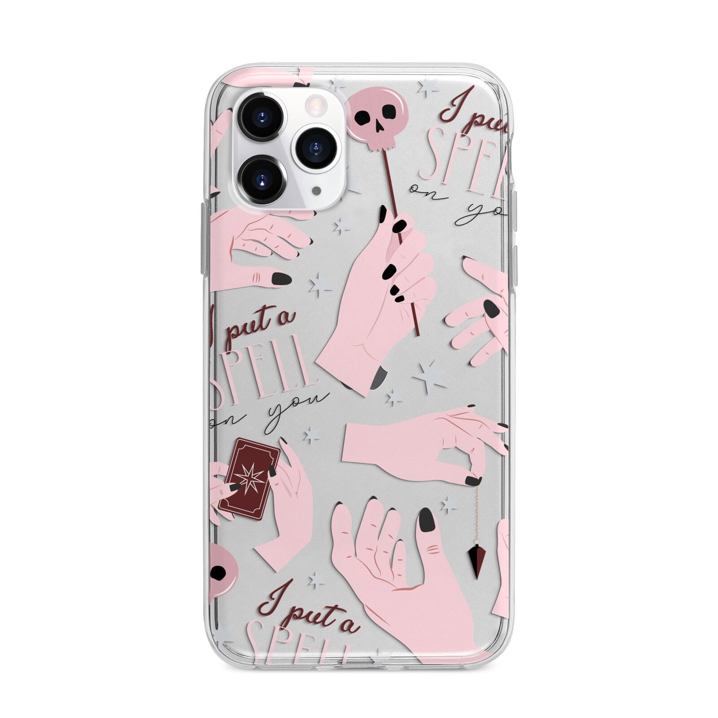 Witches Hands and Tarot Cards Apple iPhone 11 Pro in Silver with Bumper Case