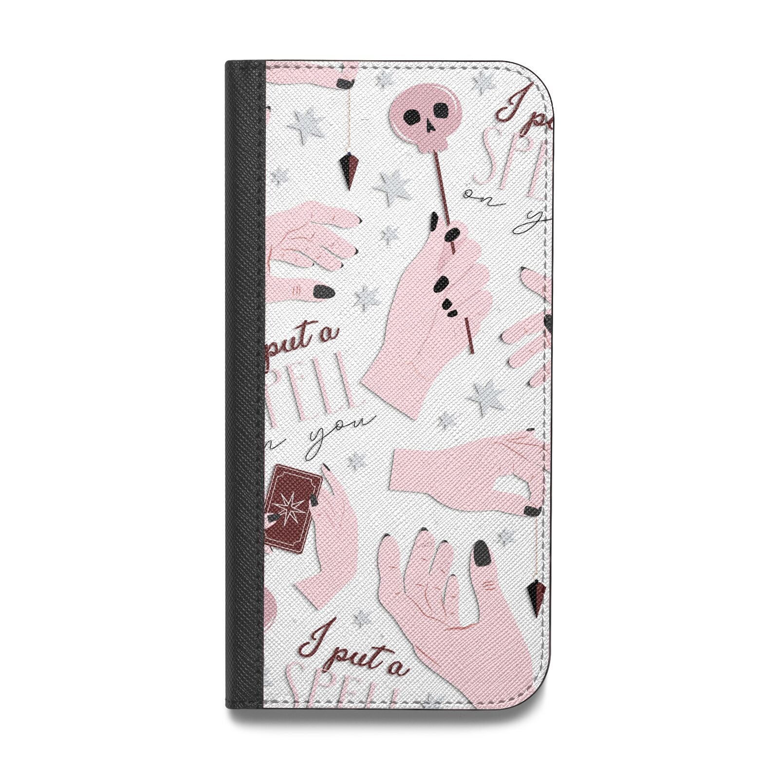 Witches Hands and Tarot Cards Vegan Leather Flip iPhone Case