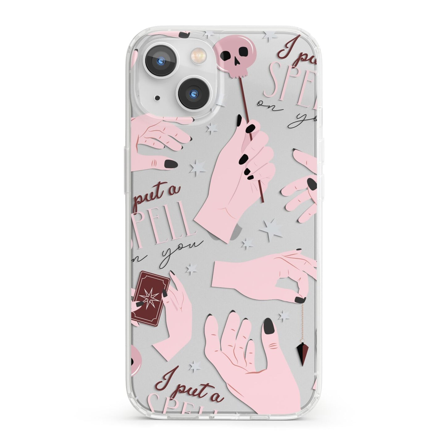 Witches Hands and Tarot Cards iPhone 13 Clear Bumper Case