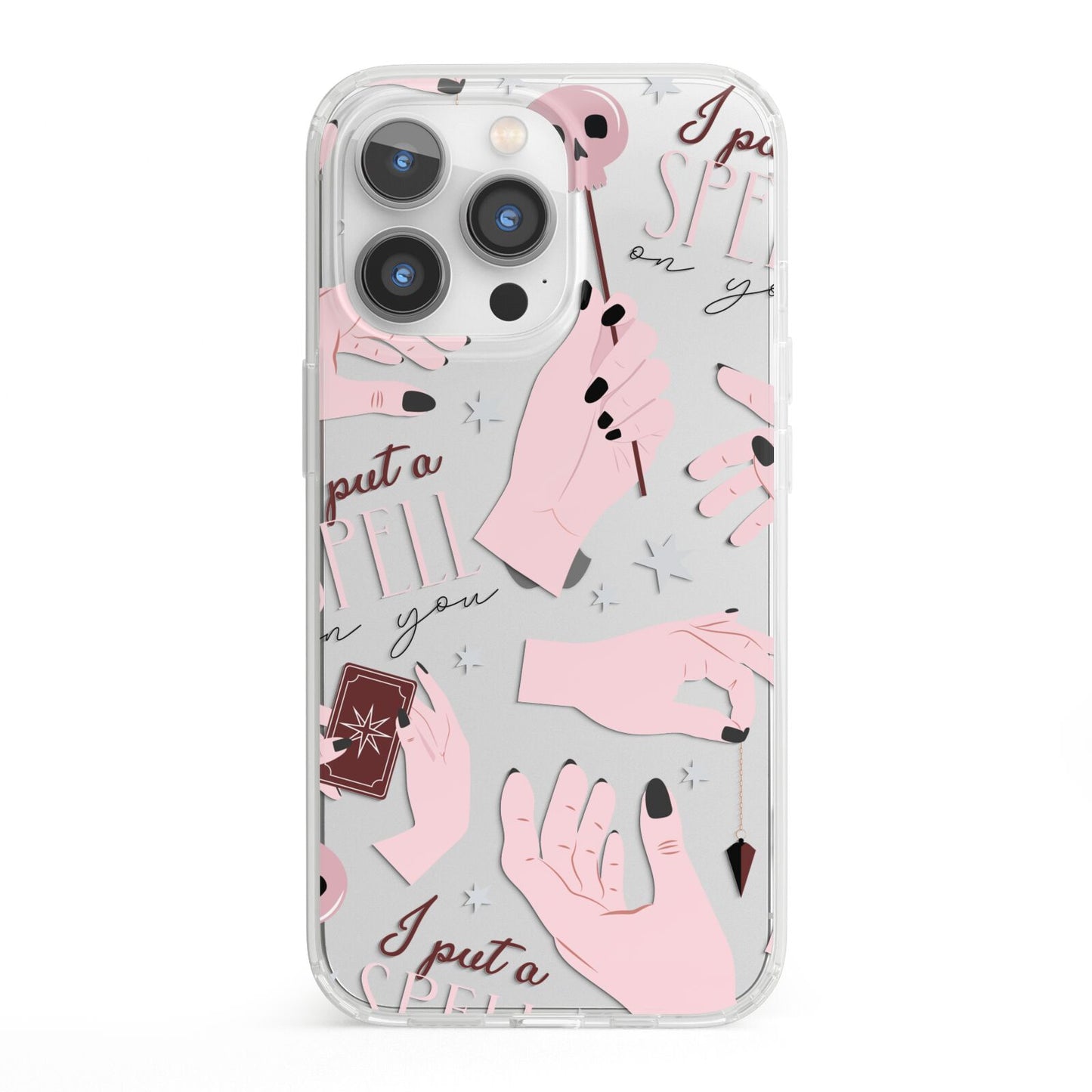 Witches Hands and Tarot Cards iPhone 13 Pro Clear Bumper Case