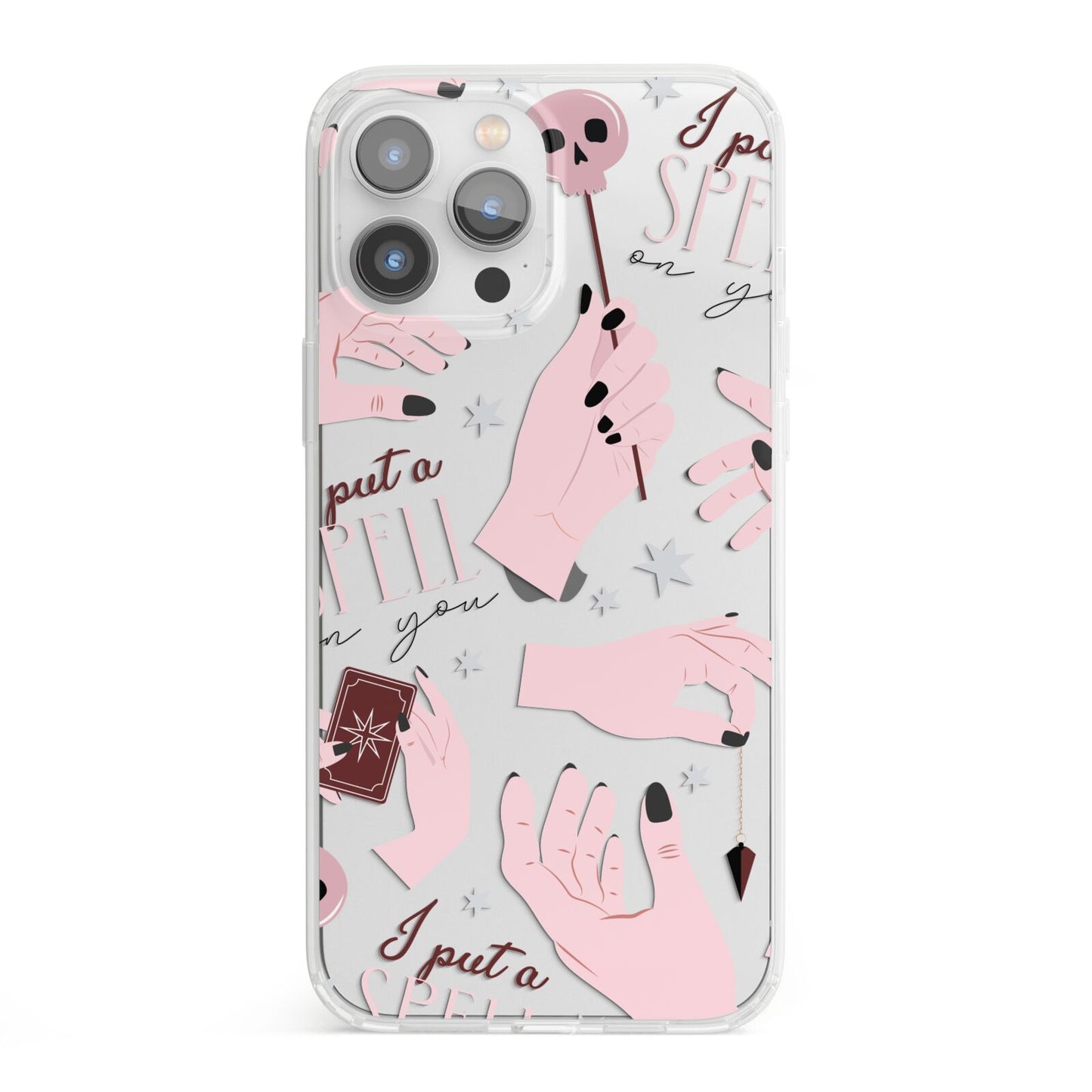 Witches Hands and Tarot Cards iPhone 13 Pro Max Clear Bumper Case