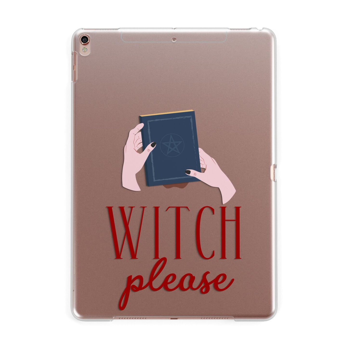 Witty Witch Illustration Apple iPad Rose Gold Case