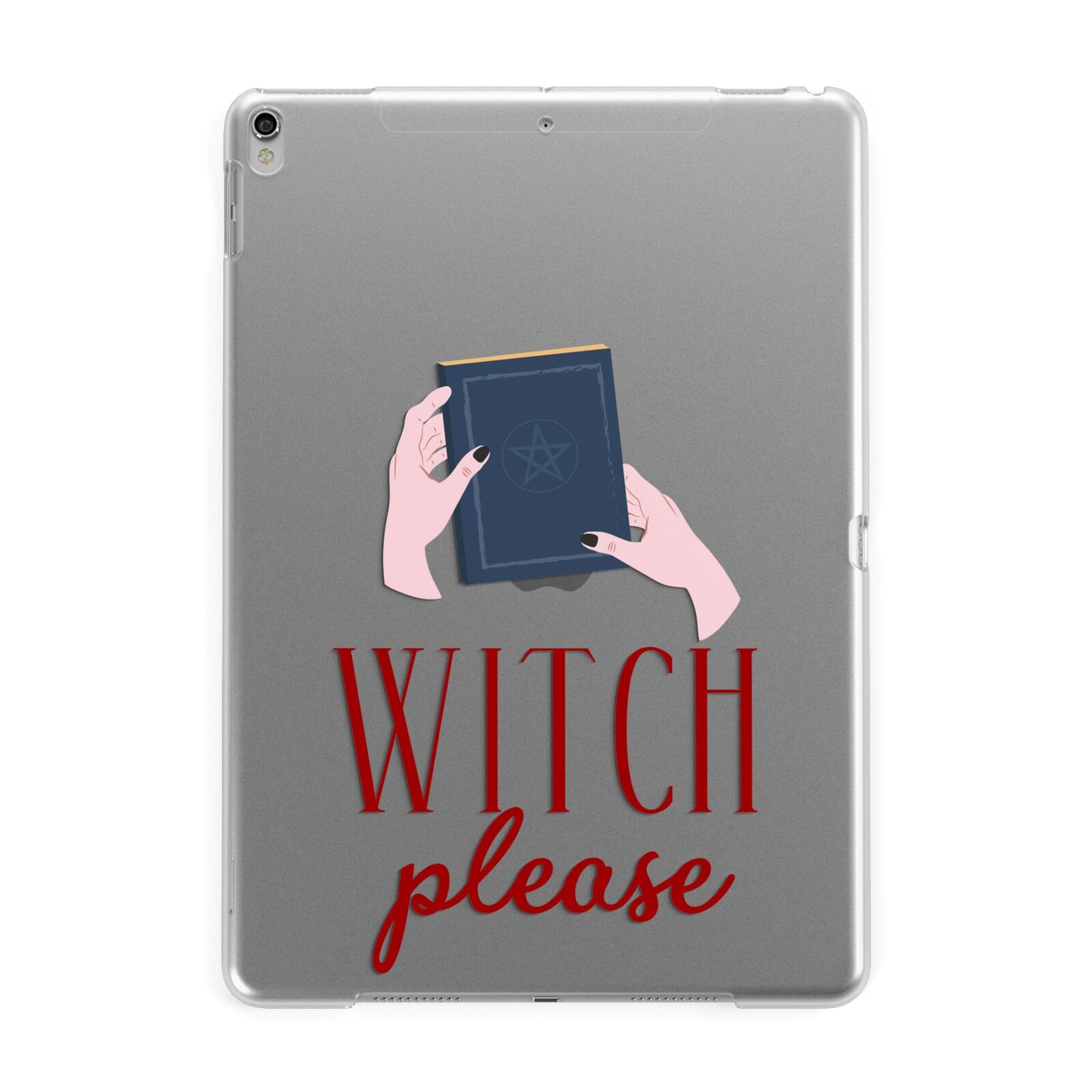 Witty Witch Illustration Apple iPad Silver Case