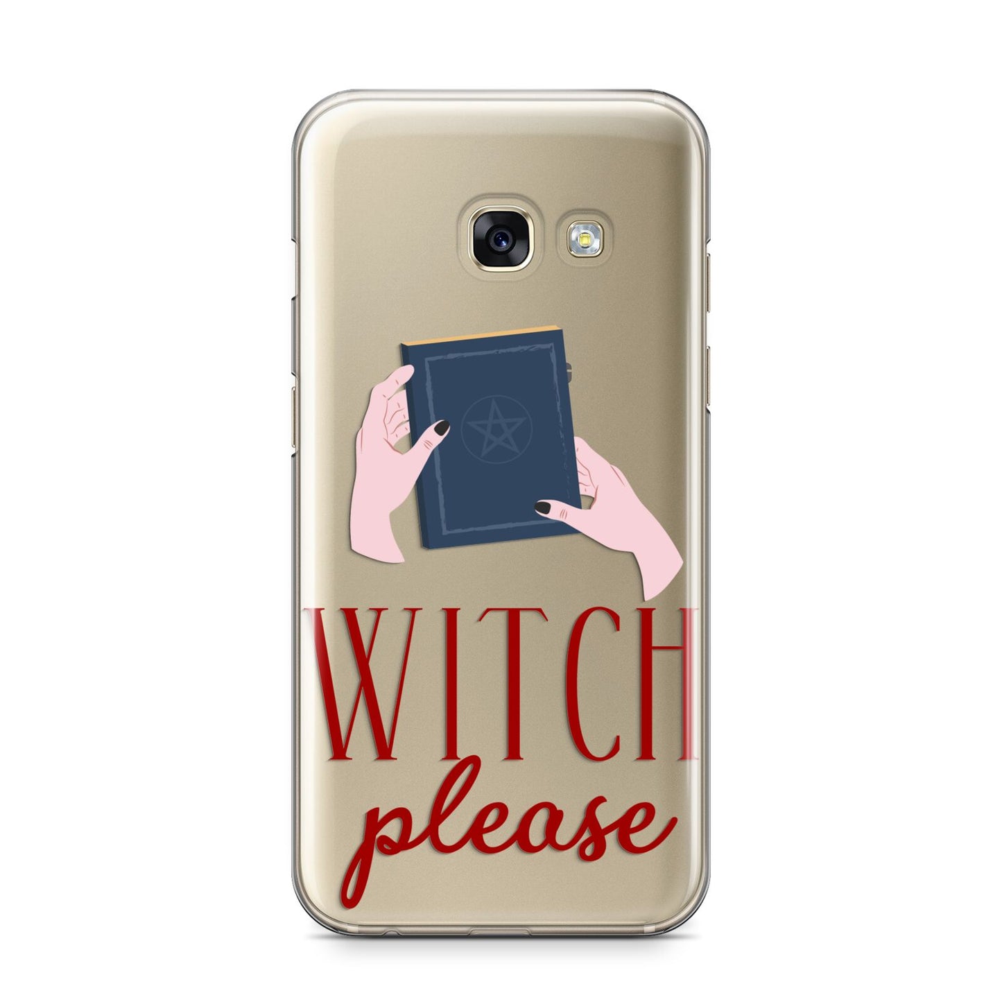 Witty Witch Illustration Samsung Galaxy A3 2017 Case on gold phone