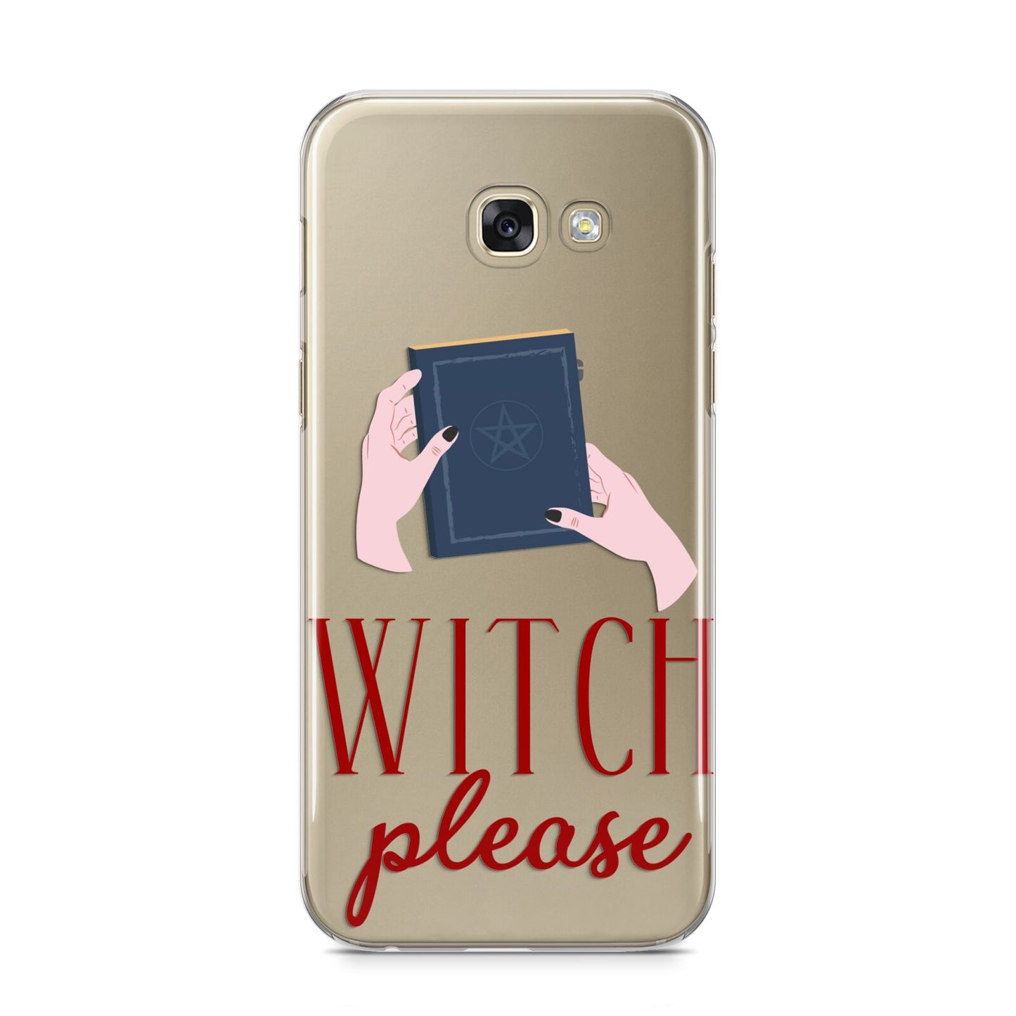 Witty Witch Illustration Samsung Galaxy A5 2017 Case on gold phone