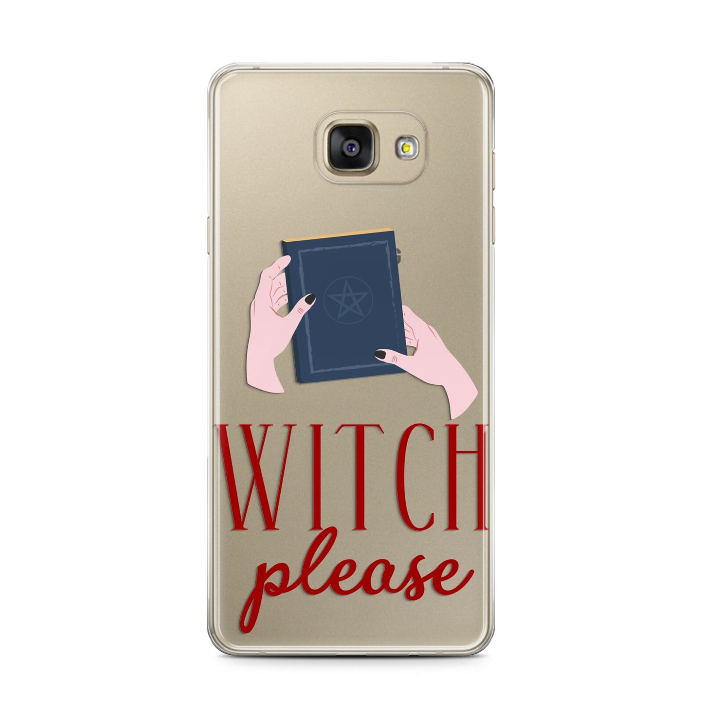 Witty Witch Illustration Samsung Galaxy A7 2016 Case on gold phone