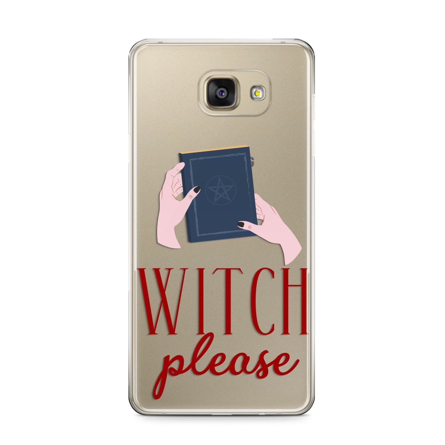 Witty Witch Illustration Samsung Galaxy A9 2016 Case on gold phone