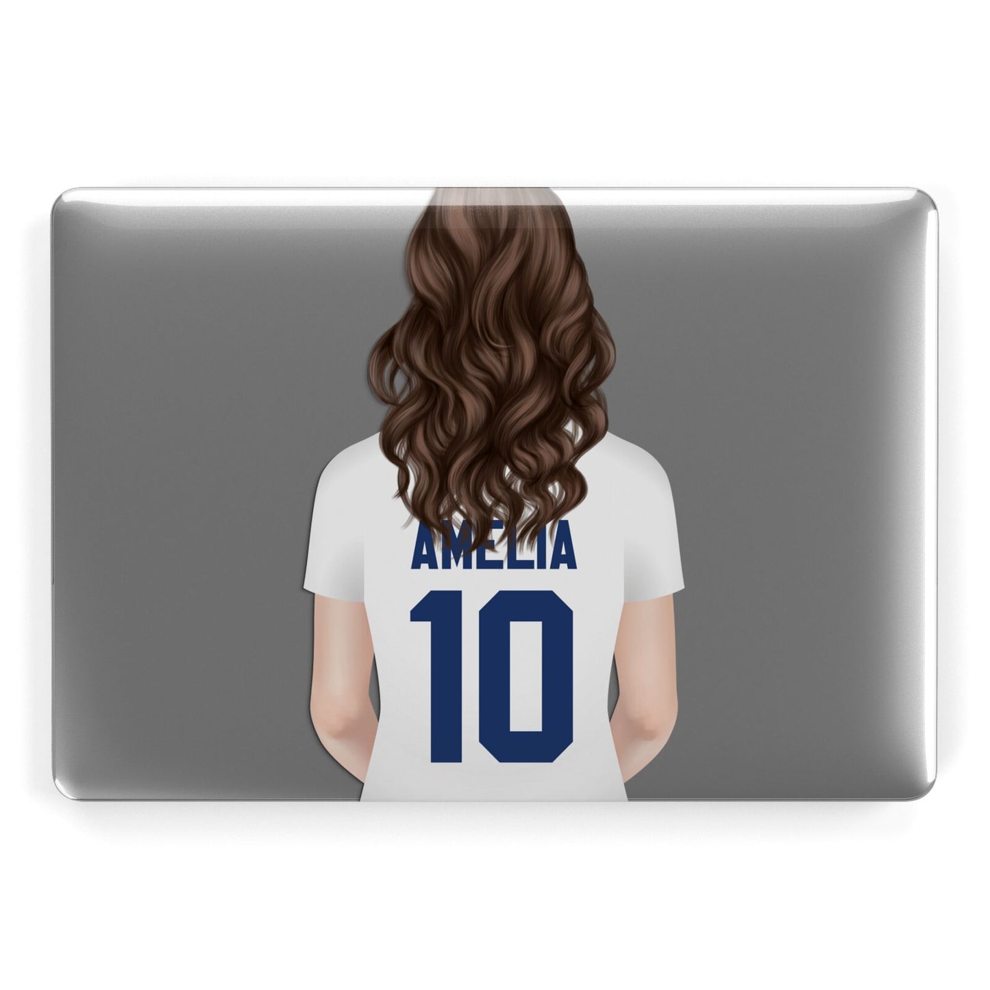 Womens Footballer Personalised Apple MacBook Case