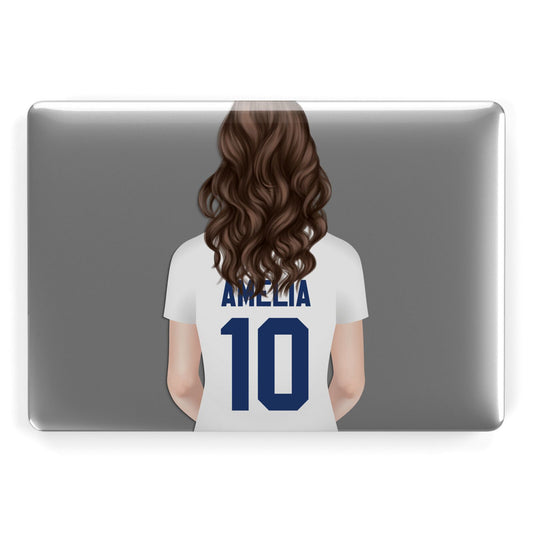 Womens Footballer Personalised Apple MacBook Case