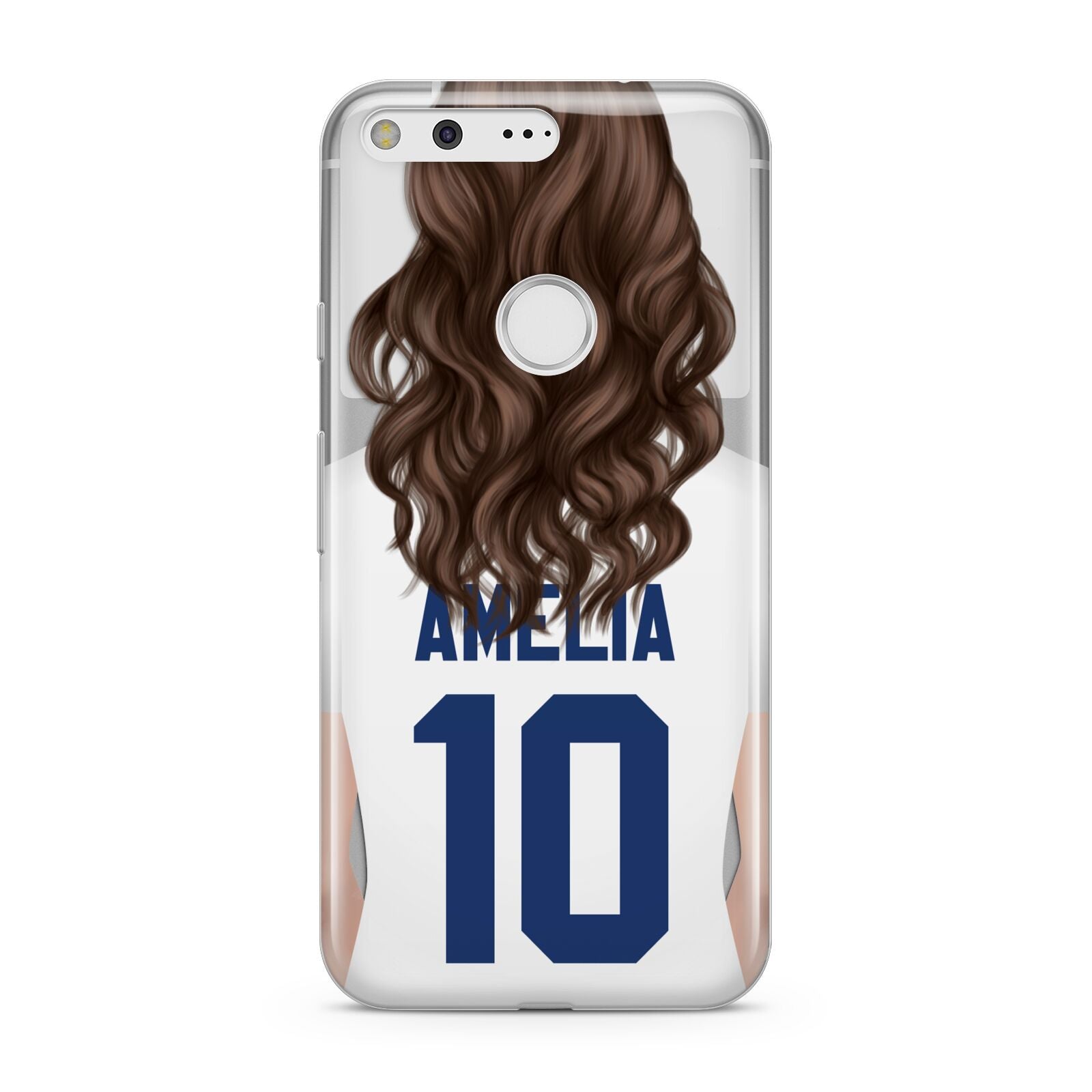 Womens Footballer Personalised Google Pixel Case