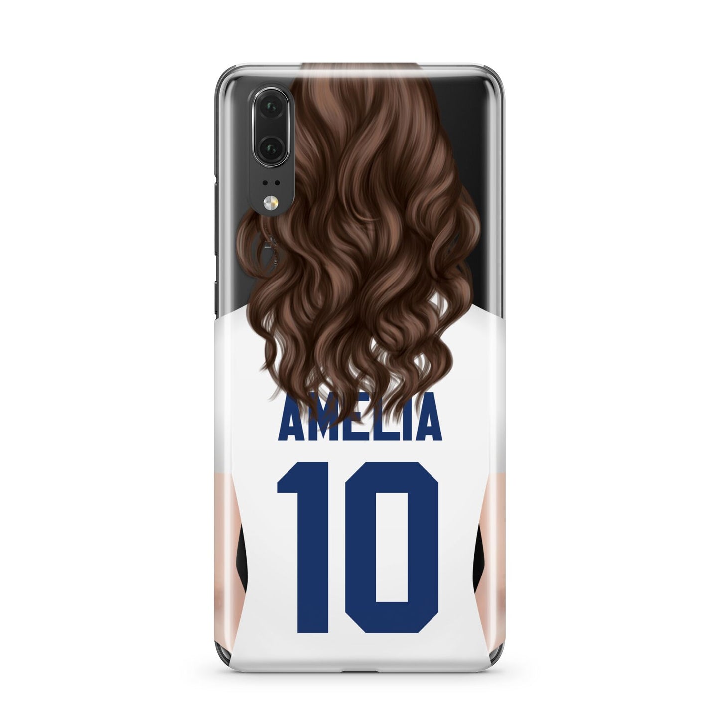 Womens Footballer Personalised Huawei P20 Phone Case