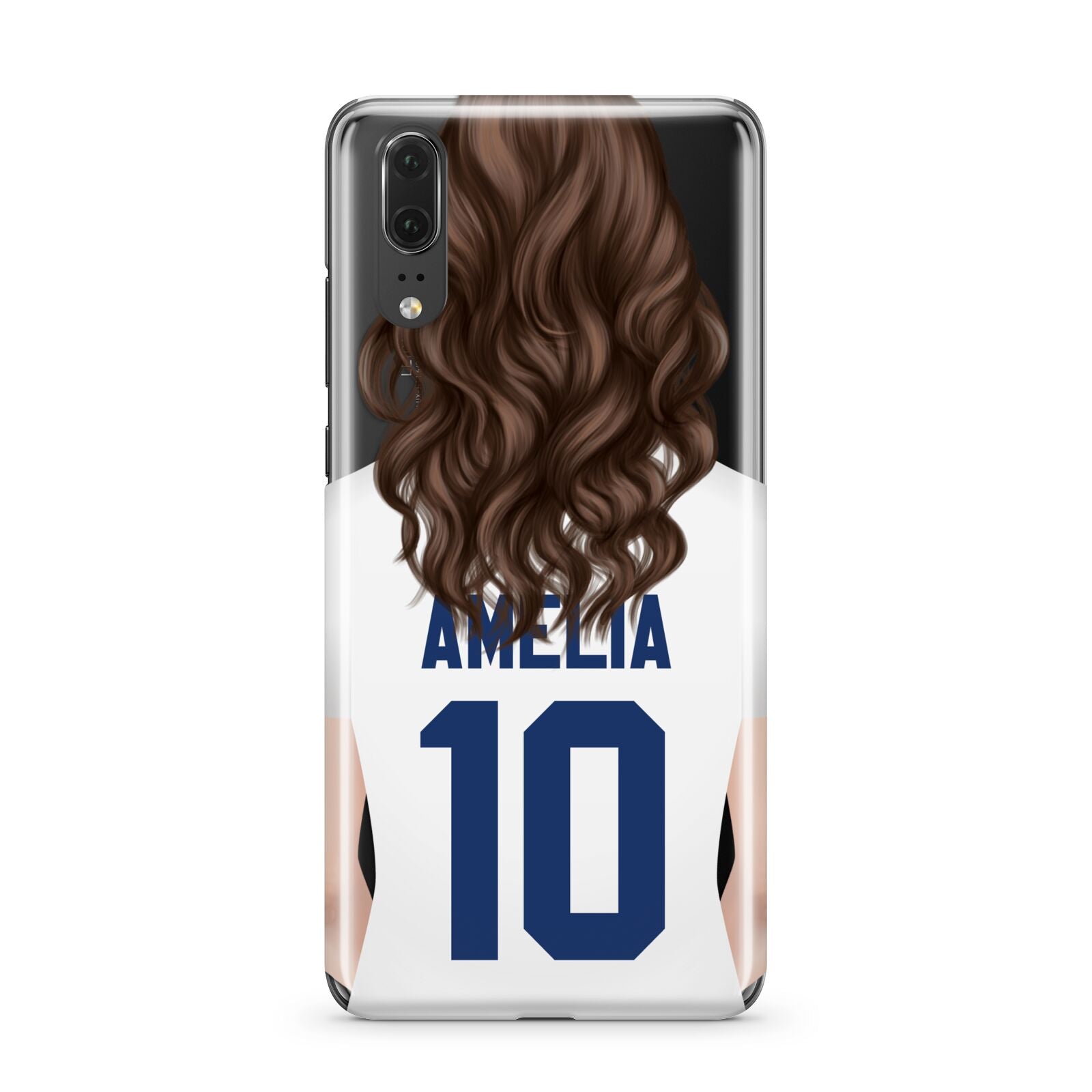 Womens Footballer Personalised Huawei P20 Phone Case