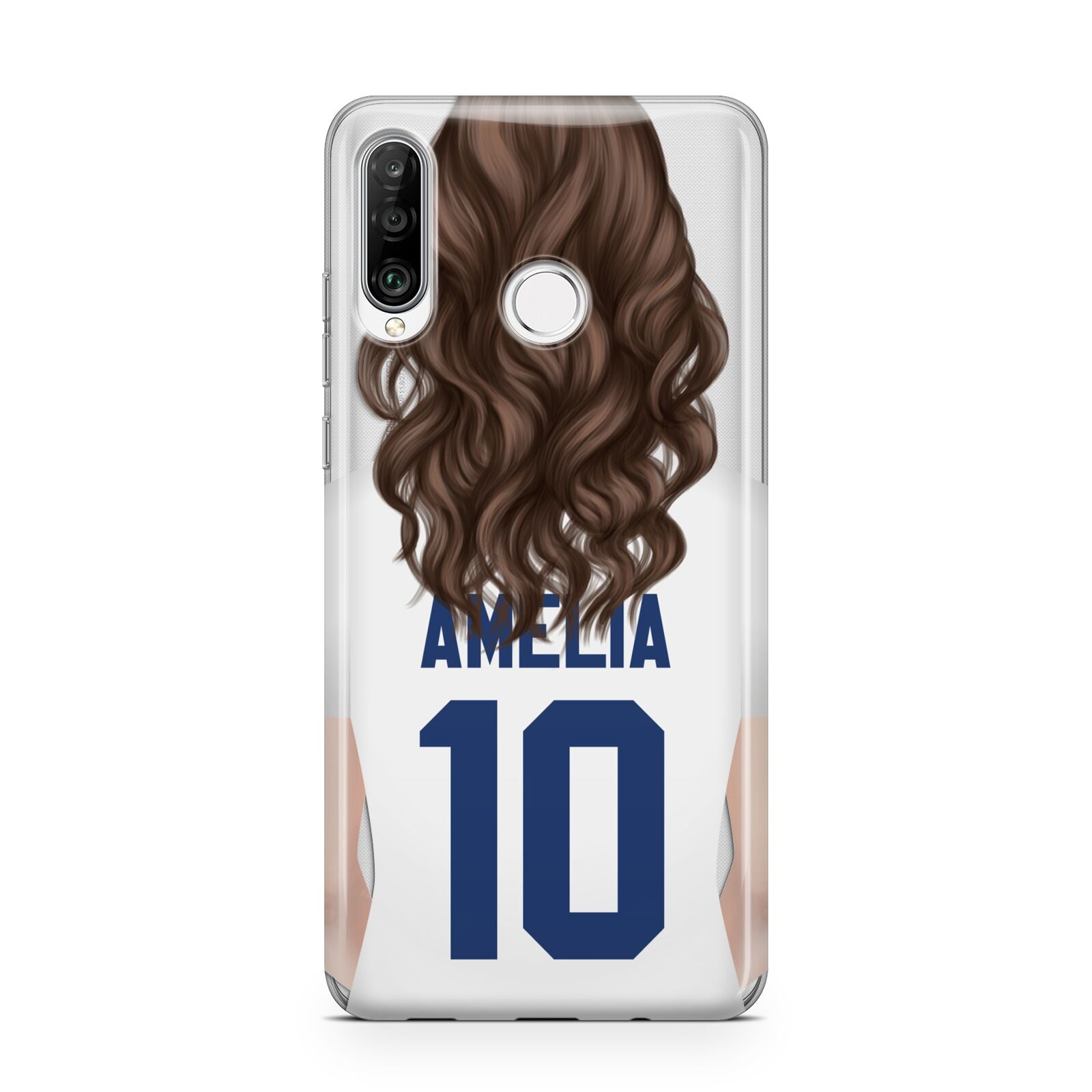 Womens Footballer Personalised Huawei P30 Lite Phone Case