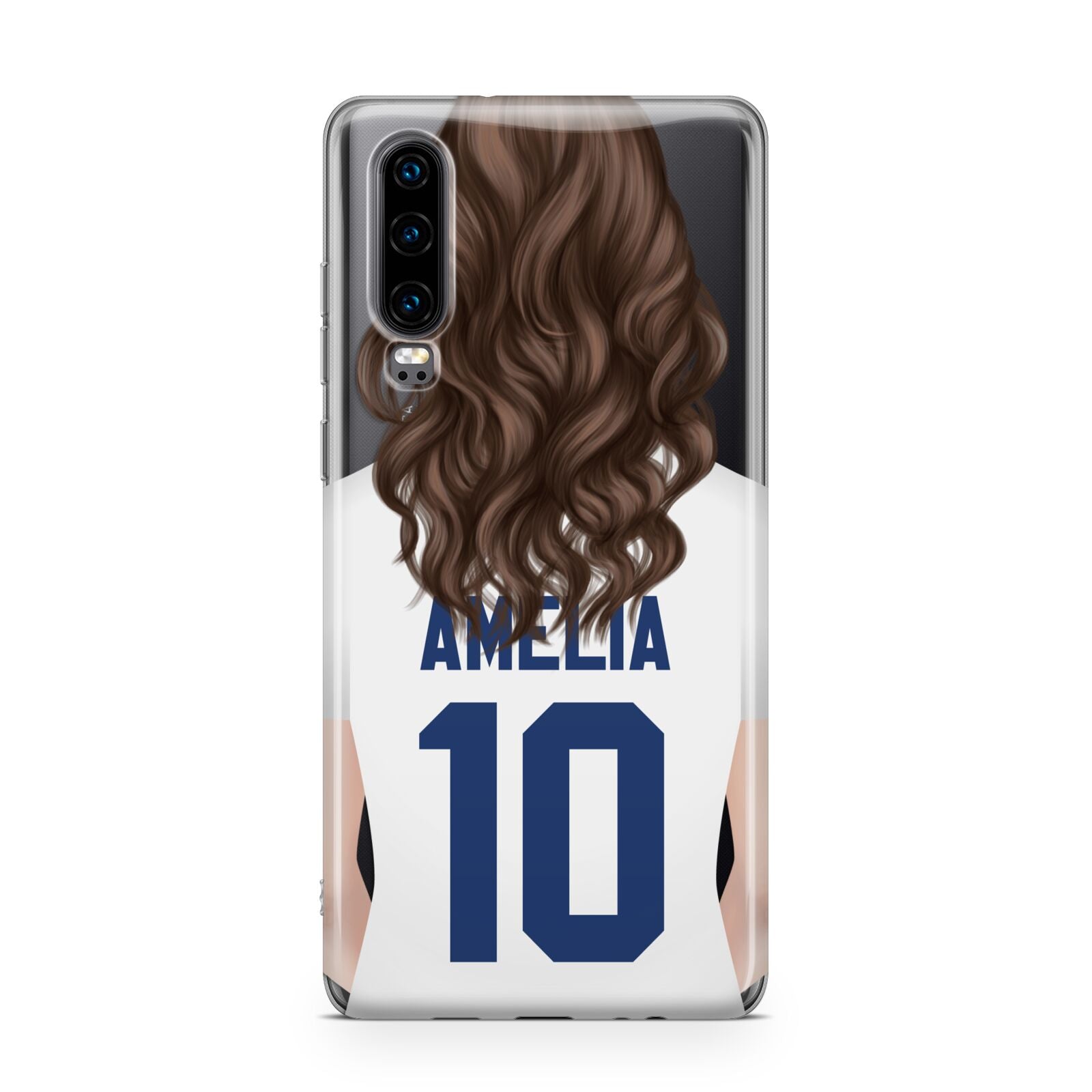 Womens Footballer Personalised Huawei P30 Phone Case