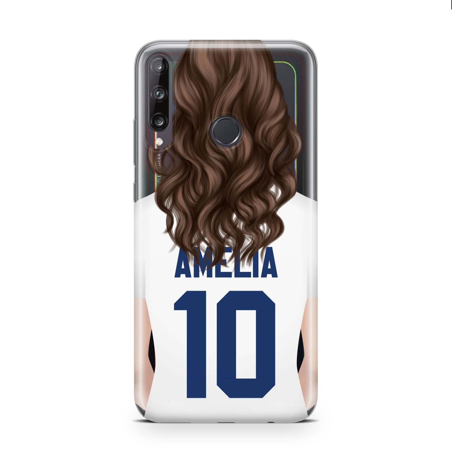 Womens Footballer Personalised Huawei P40 Lite E Phone Case