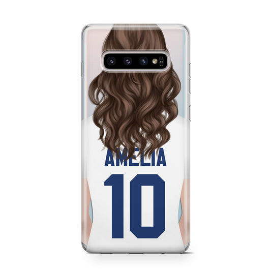 Womens Footballer Personalised Protective Samsung Galaxy Case